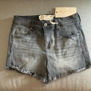 Altar’d State Fringe Faded Black Jean Shorts Hendrix  Size 7